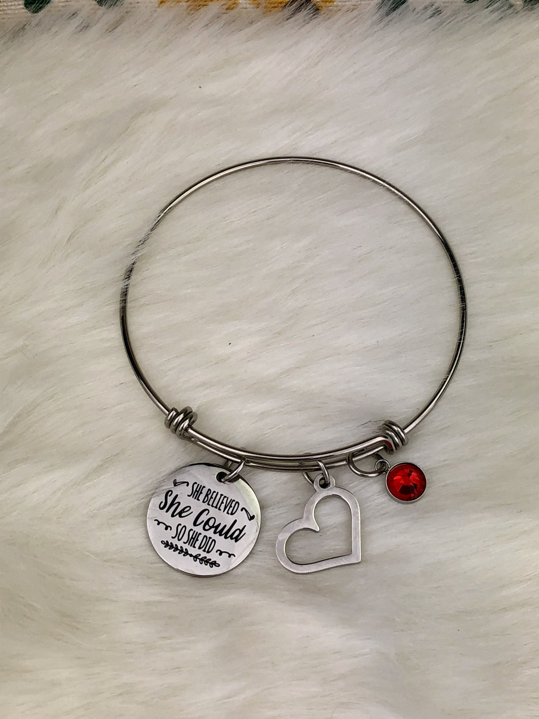She Believed She Could Bangle Bracelet